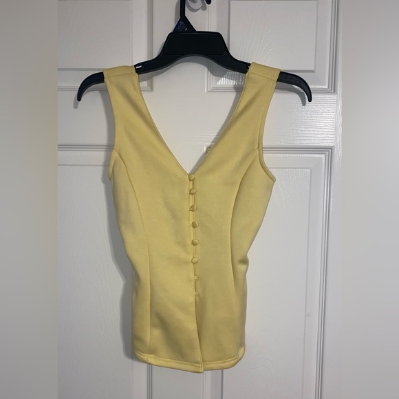 Spring Yellow Button Vest - Picture 1 of 6